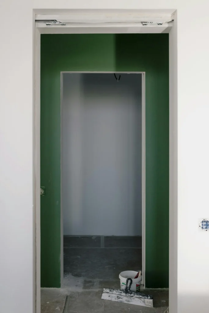 a green closet painted by professionals